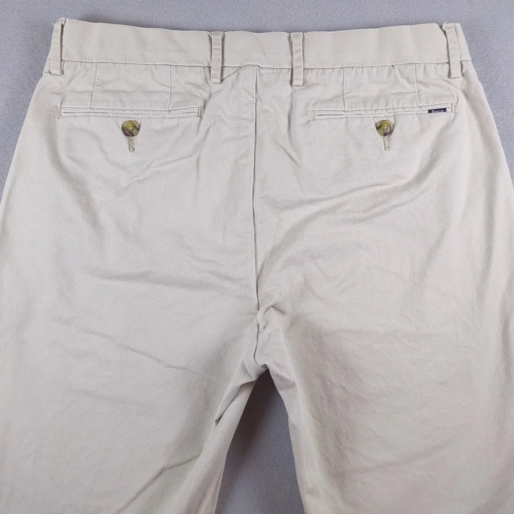 Polo Ralph Lauren Chino Pants Mens 32x34 (32x32) Beige Stretch Straight Fit Golf